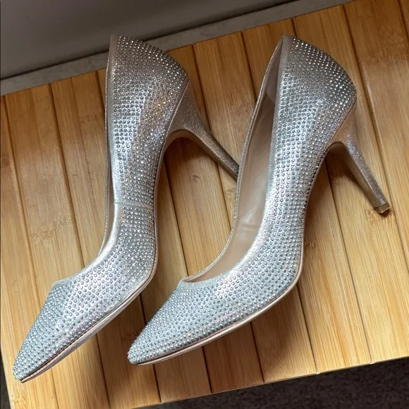 INC International Concepts Silver Crystal-Accented Stiletto Pumps - Picture 6 of 15